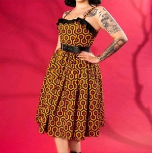 Belladonna Dress in Red Hotel Print